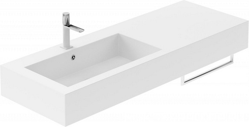 Раковина Цвет и Стиль Стилло 127 L с полотенцедержателем| 128x17x45