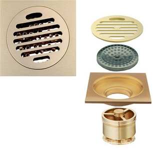 Трап сливной CANYON d40, с декоративной решеткой 100х100 мм, с мех-м обратным клапаном, бронза XX Veragio Canyon VR.CAN-2010.BR