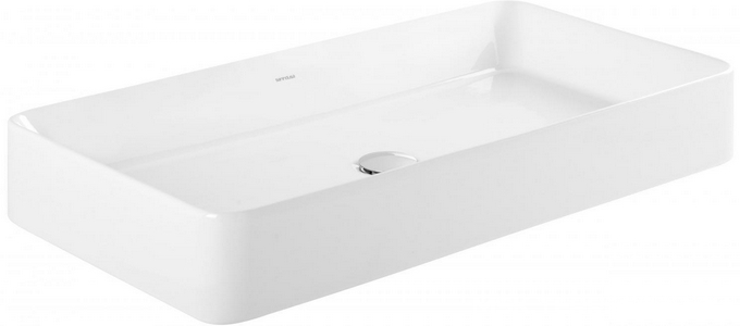Раковина накладная на столешницу, прямоугольная, 80х40хh12см, без отв.д/смесителя, Sanlife ZZ Sanindusa sanlife 136749004