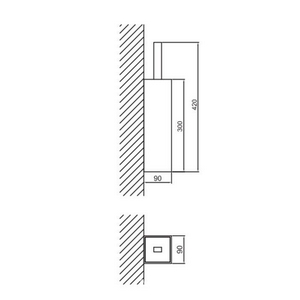 Ёрш настенный, (цв. хром/матовая белая керамика),  ZZ Fantini Linea 92 29 7710P3