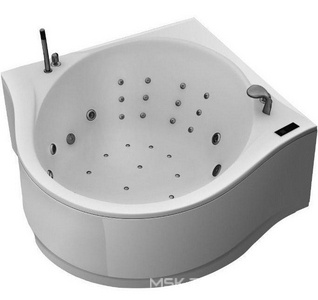 Ванна 164х164хh66см c г/м, мас.спины и ног, аэромассаж, хромотерапия, на каркасе, сифон в компл,фурн.хром, БЕЗ панели,  Professional ZZ GNT Revelation Revelation Professional