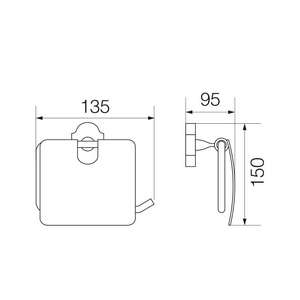 Бумагодержатель закрытый, хром XX Veragio Stanford VR.STD-7781.CR
