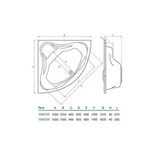Ванна Tera 150х150 Koller Pool tera TERA150х150