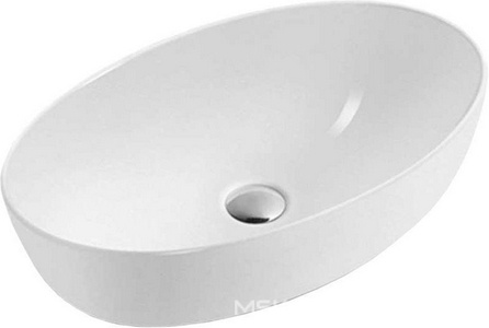 Раковина накладная 610х410х145 мм, без отверстия для смесителя, без перелива, (цв. белый глянцевый), Vincea ZZ Vincea Раковины VBS-115