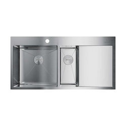 Мойка кухонная Omoikiri Akisame 100-2-IN-L нержавеющая сталь| 51x100x20