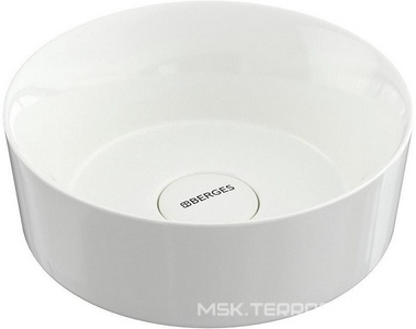 Раковина-чаша  38х38х12,5 см, БЕЗ отверстия под смеситель, цв. белый, ZZ Berges Mascon 181005