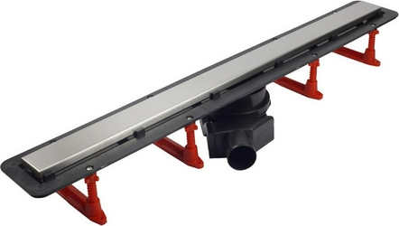 Дренажн.канал 950мм, готов.компл, сифон d50 вых.вбок,48л/мин, затвор(сухой/гидро), мин h монтаж 62мм, 2х стор.вставка цв.матов хром/под плитку, CFL ZZ