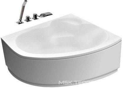 Ванна  (правая) "Стандарт", без г/м, 170х110х58,5см, на раме, фронт. панель, слив/перелив в компл. + встроен.смеситель Ontario 73 цв.хром ZZ Thermolux Talia Talia 170 P стандарт + смес Ontario 73