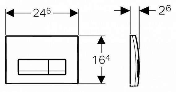 Клавиша смыва монтажного элемента для инсталляции 111.153.00.1, (пластик белая),  51 ZZ Geberit Delta 115.105.11.1