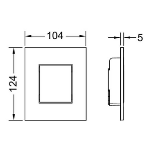 Панель смыва, с картриджем, для писсуара, (цв.черный глянцевый),  Urinal ZZ Tece TECEnow 9242403