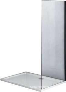 Боковая панель 900x1950 мм профиль хром, стекло прозрачное, покрытием Easy Clean ZZ Veconi KP KP06-90-01-19C4