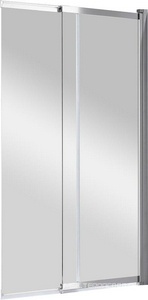 Штора на ванну, 2-х секц., раздвижная, (правая/левая), 900хh1500мм, (проф. хром, стекло 5мм прозрачное),  ZZ Cezares Slider SLIDER-VF-11-90/150-C-Cr