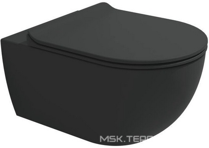 Унитаз подвесной 54х36хh27см, без сиденья, крепёж в компл., (цв. carbone), App ZZ Flaminia APP AP118S carbone