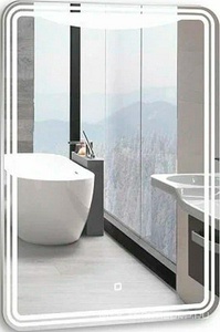 Зеркало 550хh800, подогрев, LED подстветка, cенсорный выключатель XX Silver Mirrors Мали LED-00002675