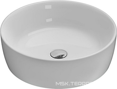 Раковина накладная на столешницу, круглая d480хh150мм, без отв.д/смесит., без перелива,  ZZ Globo Genesis GE048.BI