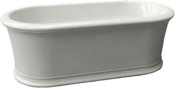 Ванна 1800х900хh600мм, 225л, (без сифона арт.sf360051 или sf360058), литой минералн. композит "White Tec",  KL Devon & Devon Celine NACELINE