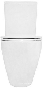 Унитаз пристенный, с бачком, безободковый с сиденьем микролифт в компл., система смыва Tornado, цв.белый Azario Grado AZ-2141UQ1