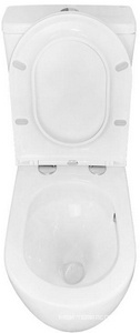 Унитаз пристенный, с бачком, безободковый с сиденьем микролифт в компл., система смыва Tornado, цв.белый Azario Grado AZ-2141UQ1