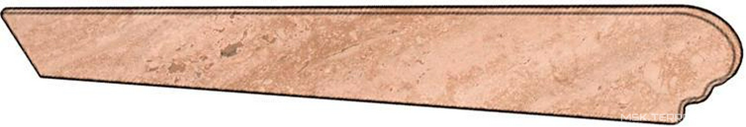 Tapa Peldano Redonda Marble Travertino Beige Izda (Left) ZZ 3.6x33