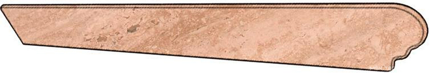 Плинтус для ступеней Gres de Aragon Marble Tapa Peldano Redonda  Travertino Beige Izda (Left) 3.6x33 905562