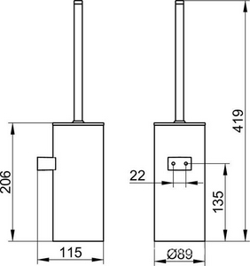 Ёрш настеный, (цв.хром/белый),  ZZ Keuco Moll 12769 010100