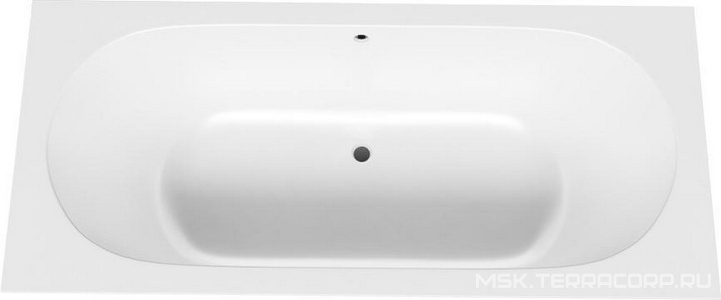 Ванна 1800х800хh600мм, встраив., литой камень S-Stone матовый цв.белый, на регулируемых опорах, БЕЗ слива-перелива,  ZZ Salini Ornella Axis 103421M