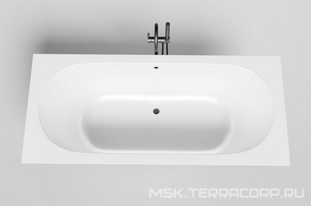 Ванна 1800х800хh600мм, встраив., литой камень S-Stone матовый цв.белый, на регулируемых опорах, БЕЗ слива-перелива,  ZZ Salini Ornella Axis 103421M