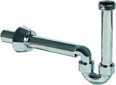 Сифон для биде 1"1/4", фановый патрубок d40мм, (пластик цв. хром), Geberit Geberit Универсал 151.108.21.1