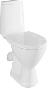 Унитаз-компакт , косой выпуск, крышка-сидение с микролифтом в комплекте, цвет белый ZZ Cersanit Just 64073