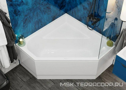 Ванна угловая 140x140xh45см, без панели и каркаса, (акрил цв.белый), Сavallo Corner ZZ Vagnerplast cavallo VPBA140CAV3X-04