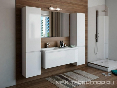 Шкаф-пенал , подвесной, левосторонний, цвет белый ZZ Эстет Dallas Luxe ФР-00001948