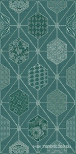 Декор Azori Devore Декор  indigo geometria 31.5x63 587162001