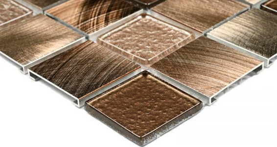 Мозаика Bonaparte Мозаика стеклянная Titan Bronze (30x30x4) ZZ 31,8x31,8