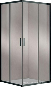 Душевой уголок 1200х1000хh1900мм, прямоуг., раздвижн., (стекло прозрачное 6мм, фурн.цв.вороненая сталь.),  ZZ Vincea Garda VSS-1G1012CLGM