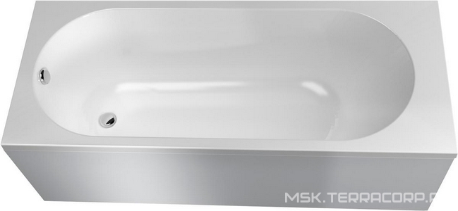 Ванна прямоугольная 160х70 см акриловая, без каркаса и слива-перелива, цвет белый ZZ 1Marka Vesper 01вес1670