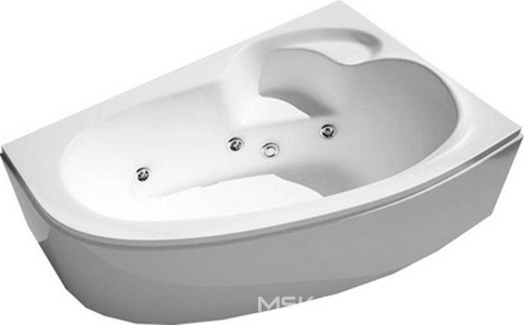 Ванна  (левая) "Стандарт массаж",г/м,спин.масс., масс.ног 2 форсунки, 170х110х58,5см, 3 отв.д/смес., на раме, слив/перелив и панель в компл.ZZ Thermolux Talia Talia L стандарт/масс