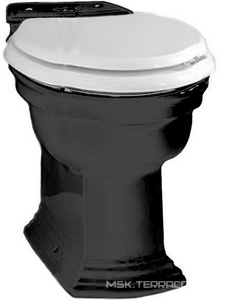 Чаша унитаза, без сиденья, для всех типов бачков, крепл. к полу в компл., цв. черный  ZZ Devon & Devon Westminster 2IBWCBWES