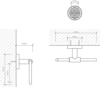 Держатель туал.бумаги, открытый, (цв.черный матовый),  ZZ Decor Walther Basic 0530160