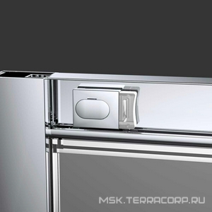 Дверь для душа, в нишу 1200хh1900мм, раздвижная, 1 дверь, 1 неподв.секция, правая/левая, (стекло прозрачное 6мм, фурн.цв.браширован. золото),  ZZ Vincea Alpha VDS-3AL120CLGM