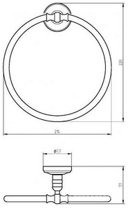 Полотенцедержатель-кольцо, (цв.бронза),  ZZ Migliore Mirella 17172