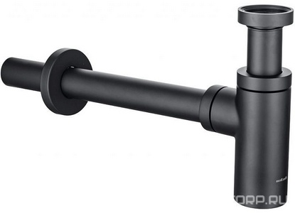 Сифон для раковины, 1 1/4, круглый, (латунь, сталь цв.черный матовый), Round  ZZ Allen Brau Priority 5.31025-31