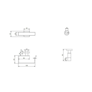 Держатель для т/б, открытый, (цв.черный матовый),  ZZ Villeroy & Boch Elements – Striking TVA152014000K5