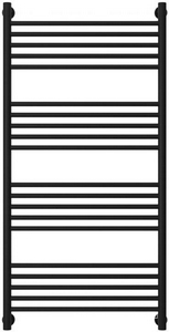 Полотенцесушитель "+" 1200*600 мм, прямая перекладина, подключ. 3/4, комплектующие в комплекте, RAL 9005, черный матовый, ZZ Сунержа Богема 31-0220-1260