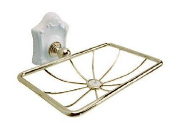 Полочка-решетка для мочалки h12х23х19см, (цв.бронза, керамика белая) Londra Z XXZ