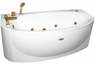 Ванна акрил. "Неаполи-Bronze", 1800х850, фронт. пан., 2 торц. пан., молдинг, ГМ4, НМ2, СМ5, контрол. 200, смес/изл."Бриз-Ниагара-Bronze"+слив.бронзаXX