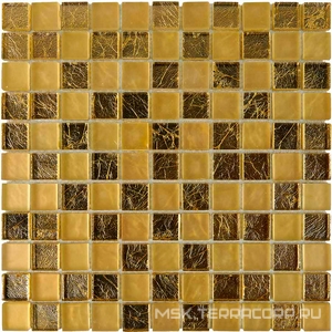 Мозаика Мастера Керамики Glass 708 из стекла (чип 25x25) 30х30