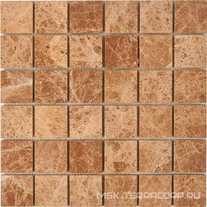 Мозаика Мастера Керамики Glass 223 Light Emperador (чип 48x48) 30,5х30,5