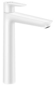 Смеситель для раковины, Высокий, 240, излив 183хh234мм, с д/к, (цв.матовый белый,  ZZ Hansgrohe Talis E 71716700