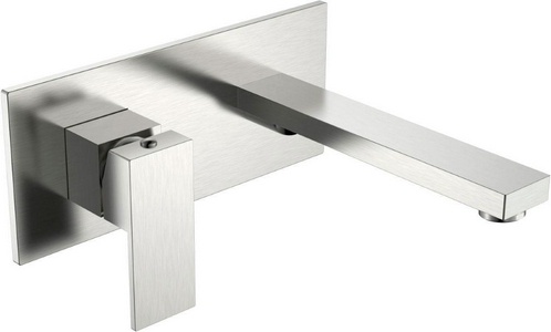 Смеситель встраиваемый для раковины Brushed Nickel, с внутренней частью, цв. матовая/ брашированный никель  ZZ Boheme Qubic 475-NB