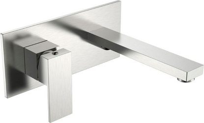 Смеситель встраиваемый для раковины Brushed Nickel, с внутренней частью, цв. матовая/ брашированный никель ZZ